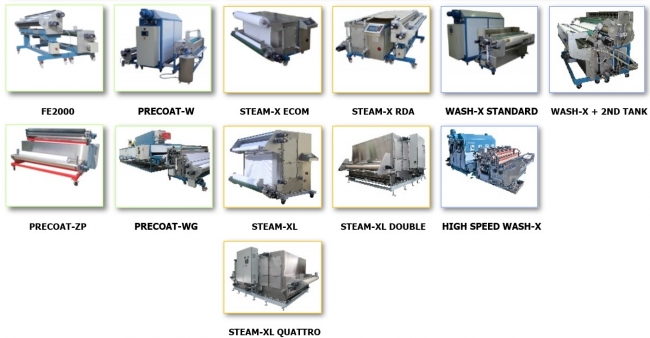 デジタルプリントの前後処理装置（コーティング機・蒸し機・洗い機等）
