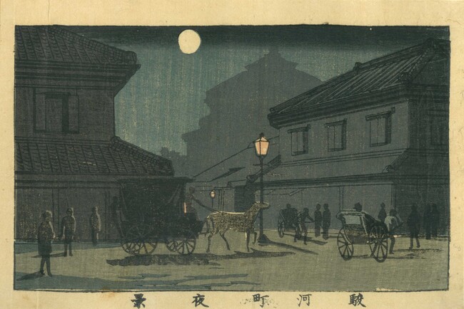 東京真画名所図解　駿河町夜景 明治14~22年(1881~89)