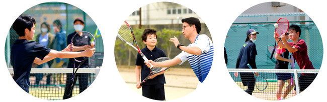 たくさんの小中学生が、ITC各校でソフトテニスをがんばっています。 たくさんの小中学生が、ITC各校でソフトテニスをがんばっています。