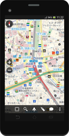 オフラインで地図から検索 ナビまでも インクリメントｐ Android向け オフライン地図ナビアプリ Mapfan For Android 13 本日公開 インクリメント ピー株式会社のプレスリリース