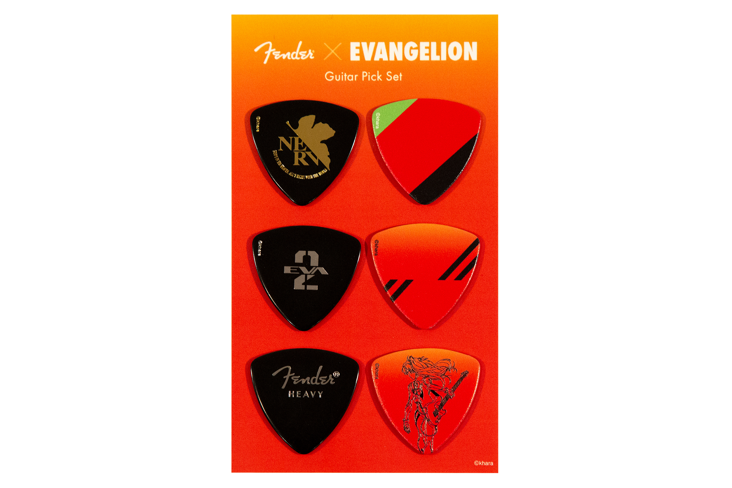 シン エヴァンゲリオン劇場版公開記念evangelion Asuka Pick ６枚セットを数量限定で販売 フェンダーミュージックのプレスリリース