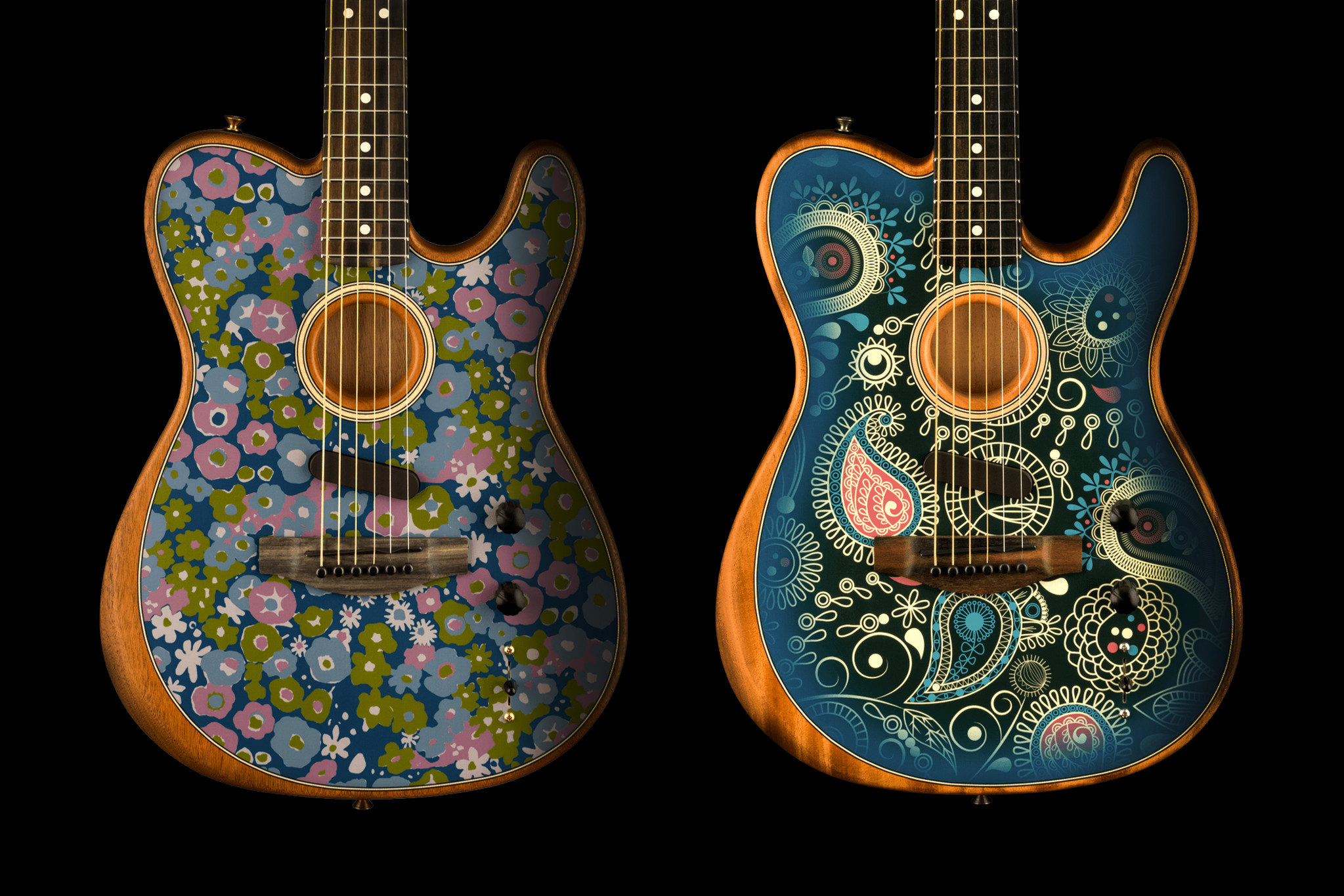 AMERICAN ACOUSTASONIC TELECASTER BLUE PAISLEY / BLUE FLOWER』2022