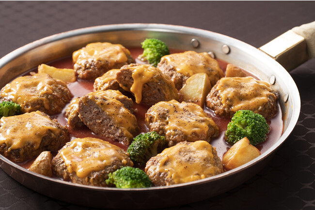 煮込みハンバーグのチーズ焼き 煮込みハンバーグのチーズ焼き