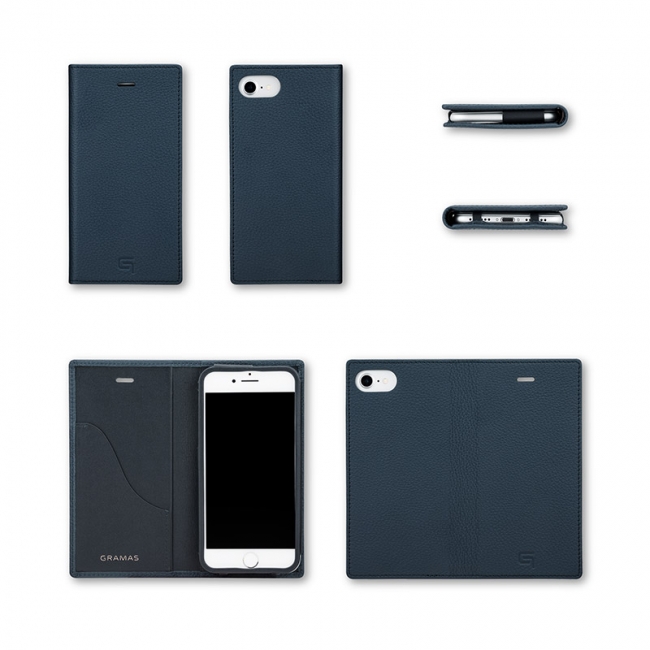 GRAMAS Full Leather Case 表生地はiPhoneの薄さを活かすために一枚革仕様にしています。手間とコストは掛かりますが繋ぎ目がなく、本革独特の美しさと風合いをお楽しみ頂けます。
