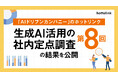 「AIドリブンカンパニー」のホットリンク、生成AI活用の社内定点調査（第8回）の結果を公開