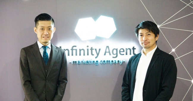 左：株式会社インフィニティエージェント代表取締役　岡田裕平　右：株式会社100 CEO田村 慶 