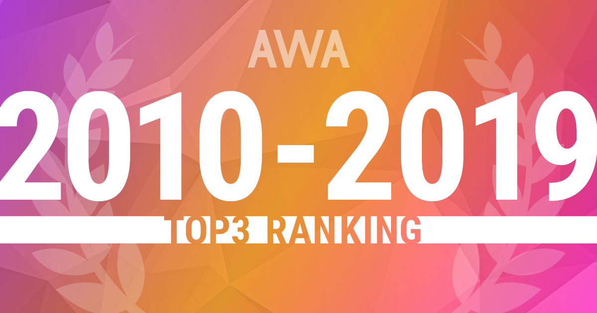 10年代を締めくくる リリース年別の再生数ランキングtop3を発表 Awaのプレスリリース