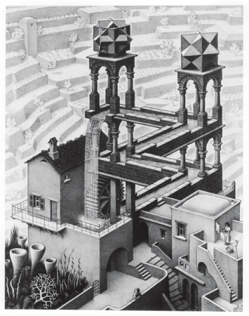 《滝》1961年 All M.C. Escher works copyright © The M.C. Escher Company B.V. - Baarn -Holland. All rights reserved. www.mcescher.com