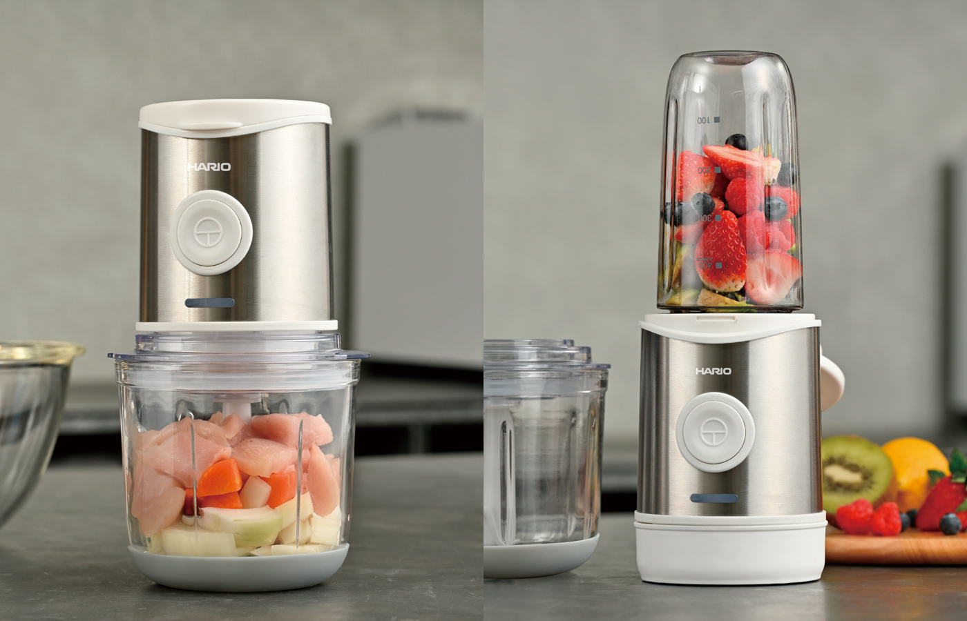 １台で２度おいしい 包丁やまな板を使わない 時短 メニューにも ブレンダー フードプロセッサーの2通りで使える コードレス2wayブレンダー 新発売 Hario株式会社のプレスリリース