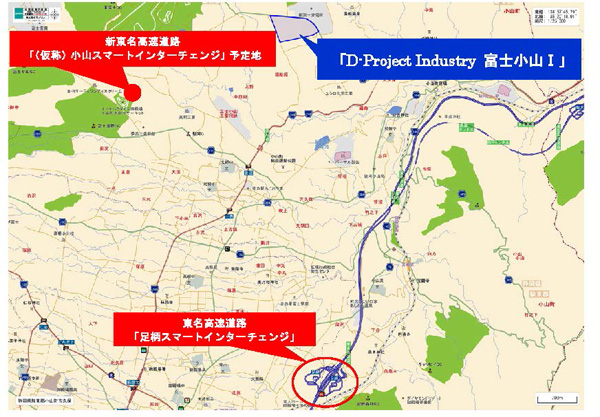 【「D-Project Industry 富士小山Ⅰ」周辺地図】