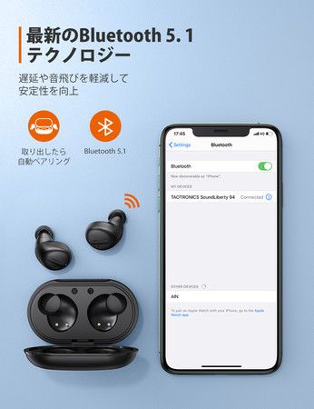 Taotronics ハイブリッドアクティブノイズキャンセリング搭載 9 2mmドライバを搭載し快適な音楽体験を実現するカナル型完全ワイヤレスイヤホン Soundliberty94 を発売 株式会社sunvalley Japanのプレスリリース
