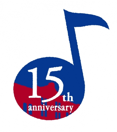 15周年記念ロゴ（賑わい）