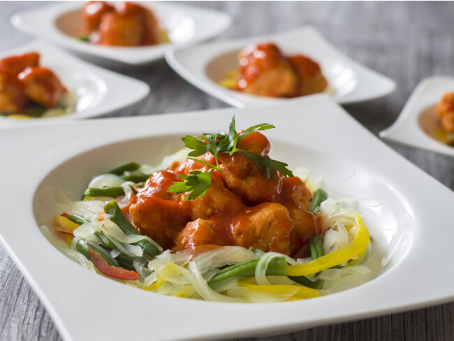 イカフリッターと野菜のチリソース和え