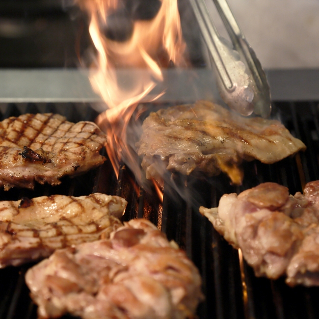 宮崎若鶏もも肉の炙り焼き