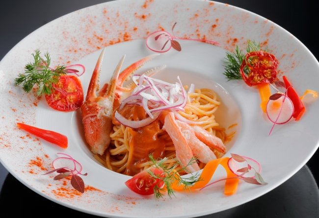 ズワイ蟹のクリームパスタ