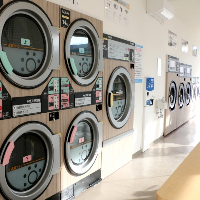 全10台の最新鋭洗濯機器が充実