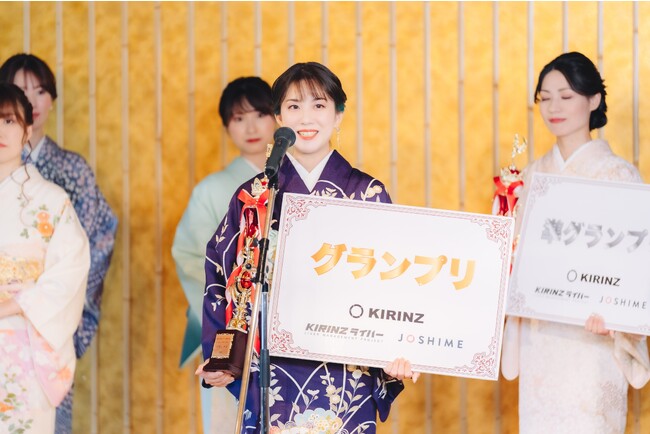 ▲グランプリを受賞した美妃さん ▲グランプリを受賞した美妃さん