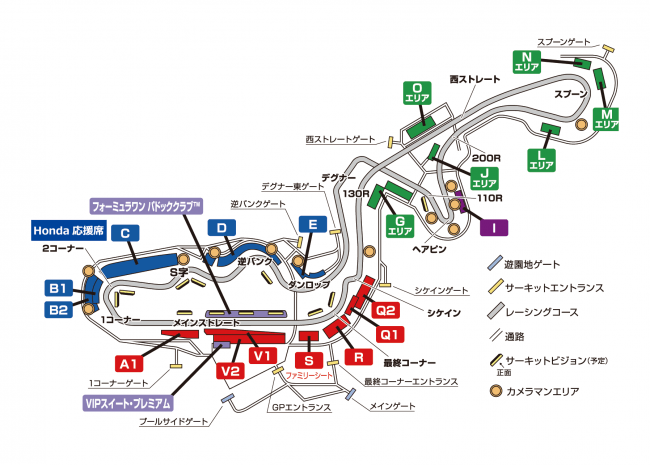 F1日本グランプリ観戦席図