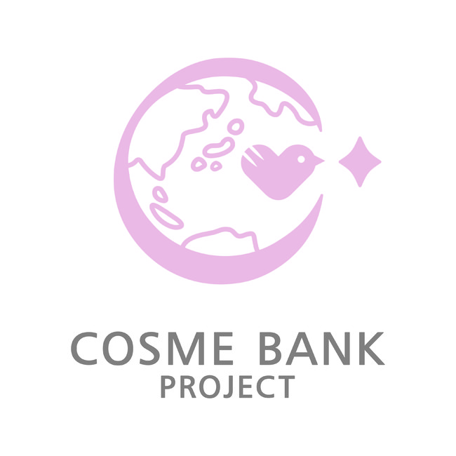 「女性と地球にスマイルを」の想いを込めたコスメバンクプロジェクトのロゴ