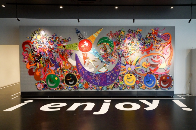 日本財団パラアリーナのエントランスに展示のレゴ壁画が初の地方お披露目！
