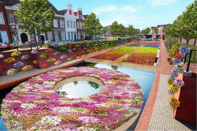 全長約110ｍ 運河が花を埋め尽くす 初開催 世界最長 花の大運河 が登場 ハウステンボス株式会社のプレスリリース