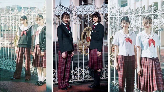 女性ファッション誌 Fudge が日本音楽高等学校とコラボ パンツスタイルも選べる新制服にリニューアル 三栄のプレスリリース