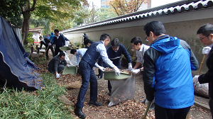 社員ボランティアによる小石川後楽園清掃活動を実施しました 三井ダイレクト損保のプレスリリース
