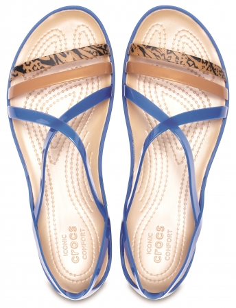 crocs isabella graphic strappy sandal w
