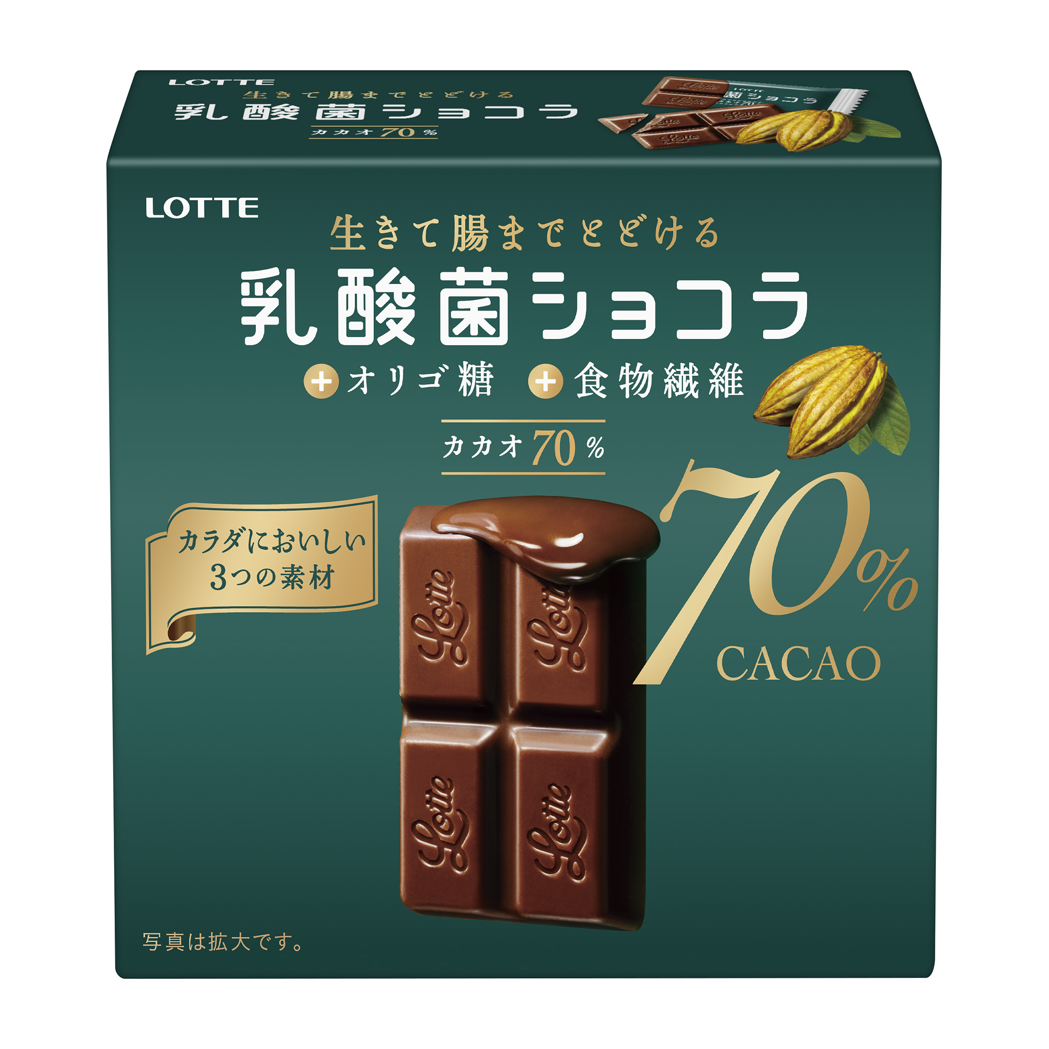 生きた乳酸菌×オリゴ糖×食物繊維がとれる！乳酸菌ショコラシリーズからカカオ70%のクランベリー味新登場！｜株式会社ロッテのプレスリリース