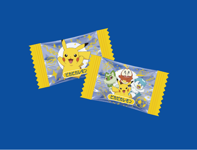 ポケモンたちがデザインされた個包装(全22種)の例 ポケモンたちがデザインされた個包装(全22種)の例