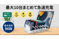 合計最大96W!スマホやタブレットを複数まとめて充電可能なUSB急速充電器、10月下旬発売
