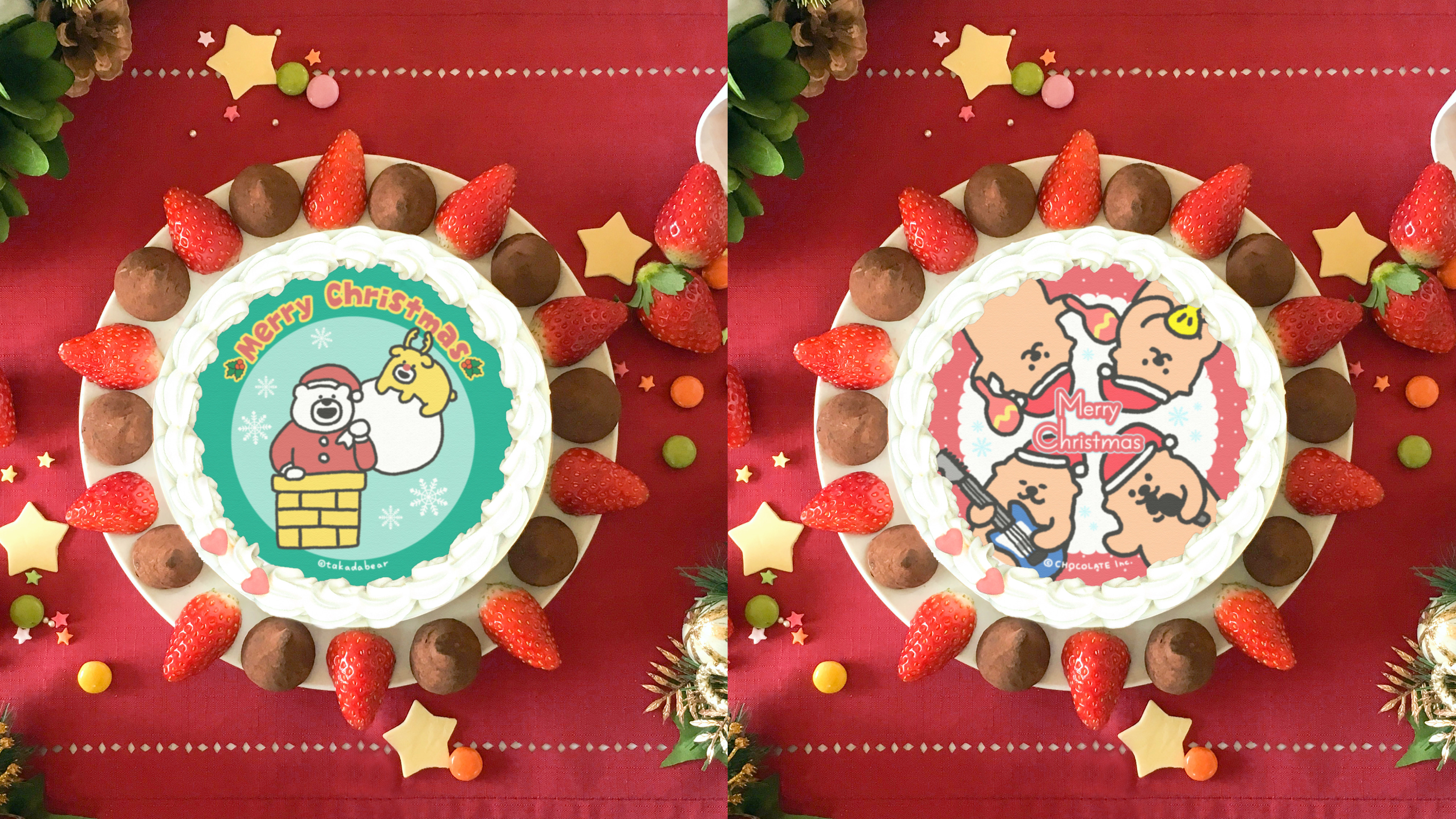 Snsで人気のキャラクター けたくま と ラッコズ の数量限定クリスマスケーキが11月12日より予約開始 株式会社チョコレイトのプレスリリース