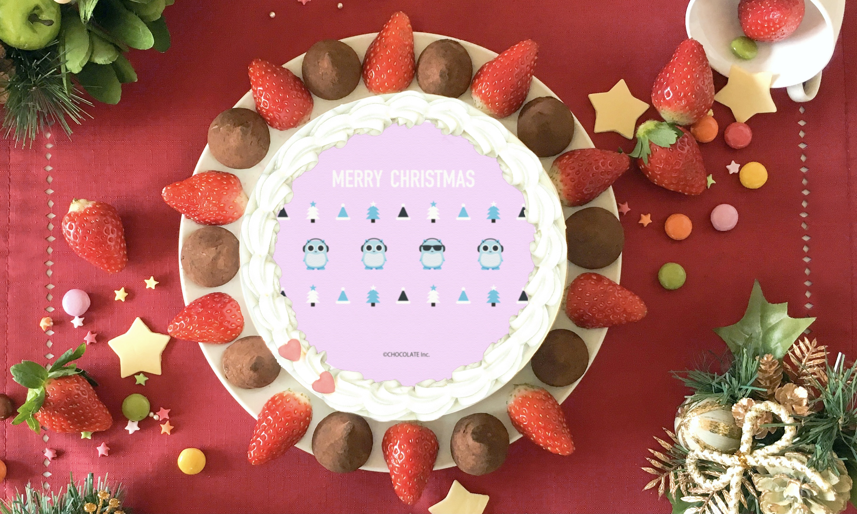 Snsで人気のキャラクター ブルーハムハム の数量限定クリスマスケーキが12月7日より予約開始 株式会社チョコレイトのプレスリリース