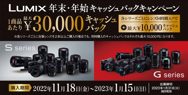 LUMIX 年末・年始キャッシュバックキャンペーン