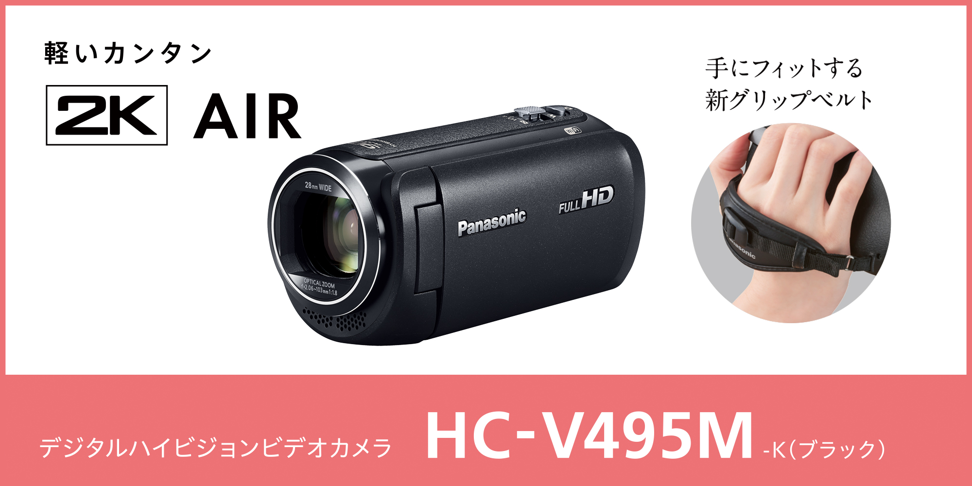 パナソニック デジタルハイビジョンビデオカメラ HC-V495M - 通販