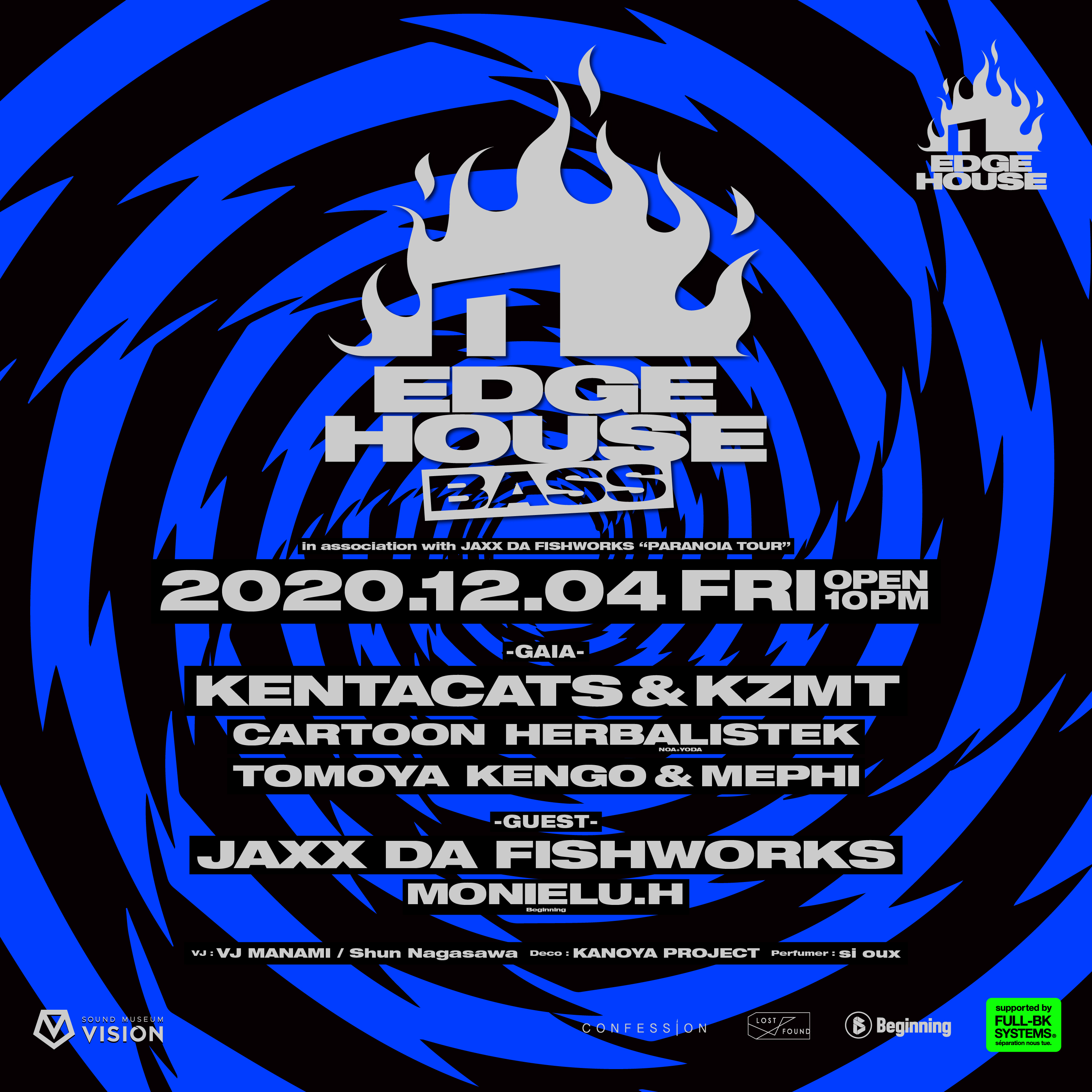 Edge House Bass In Association With Jaxx Da Fishworks Paranoia Tour 株式会社グローバル ハーツのプレスリリース