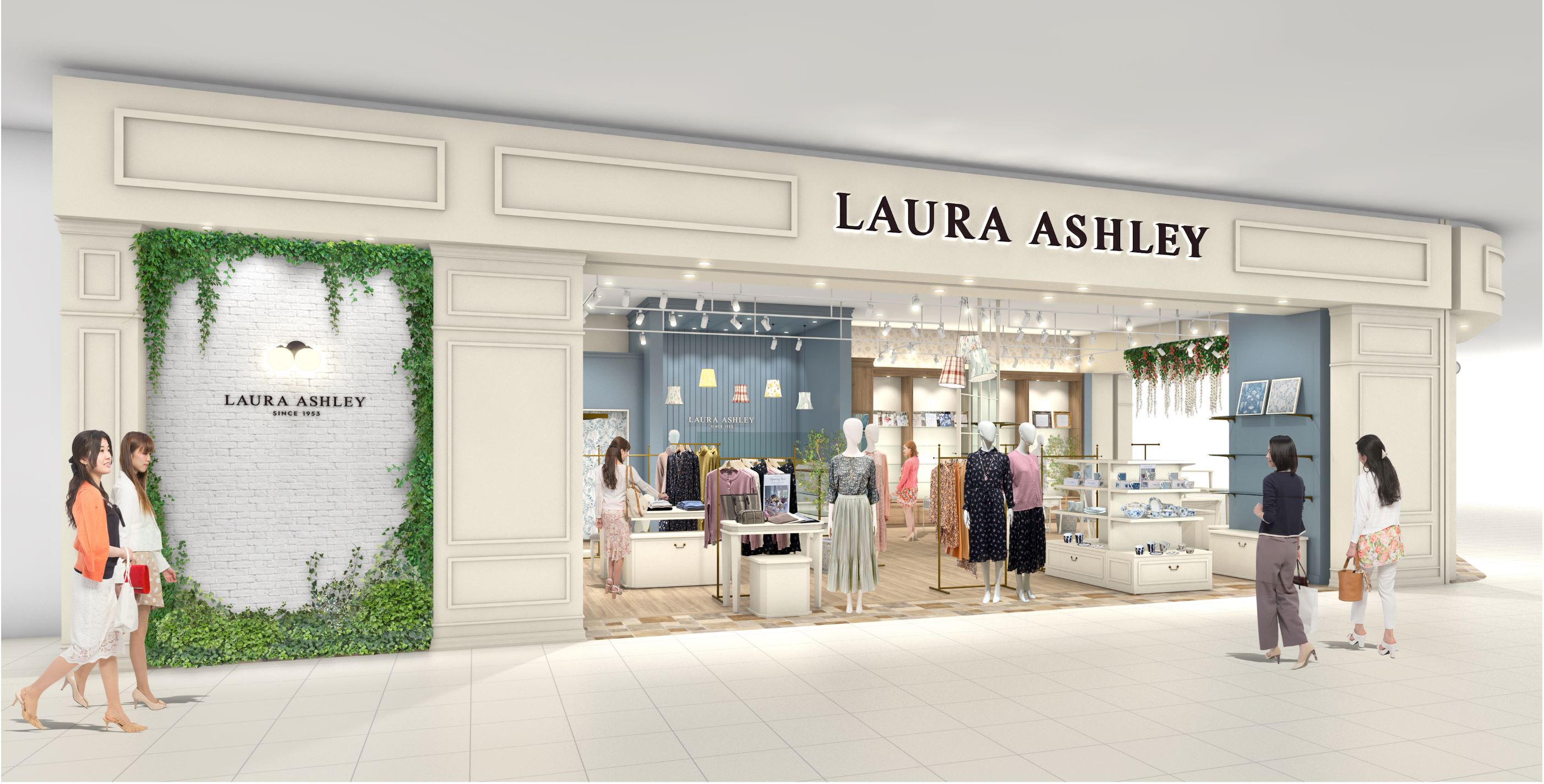 LAURA ASHLEY （ローラ アシュレイ）」 今春、ショッピングセンターに5