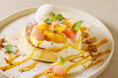 YURT CAFE&BBQ PARK」より、甘くとろける夏のごほうびパンケーキ!!「ピーチとマンゴーのパンケーキ」が7/23(水)より新登場!