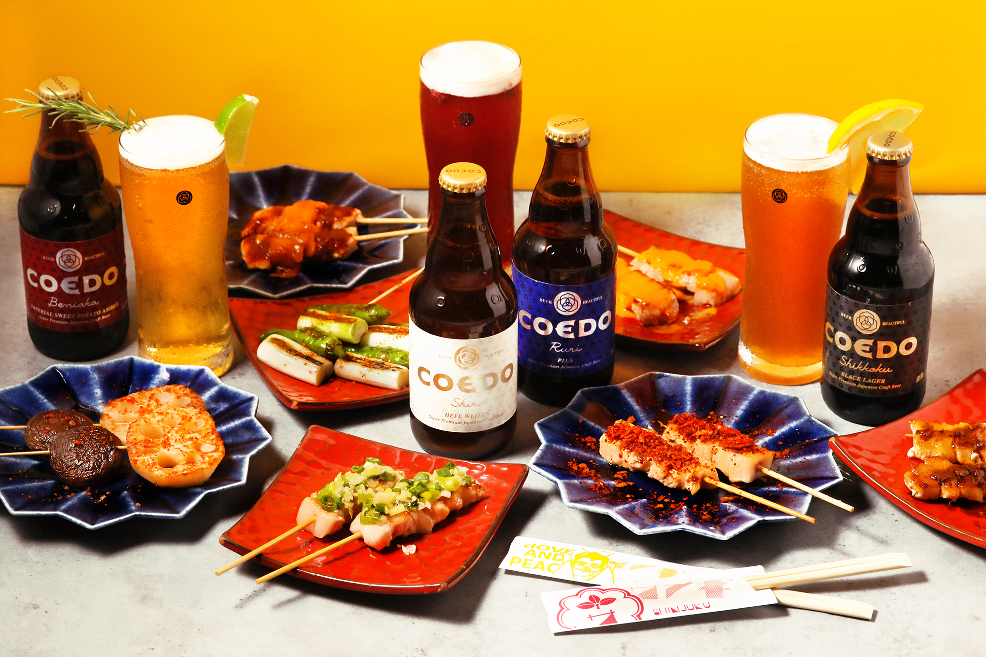 食欲の秋は『サナギ 新宿』でCOEDOビールと串づくし！「サナギでCOEDO。」フェア第二弾、10/5（月）スタート！