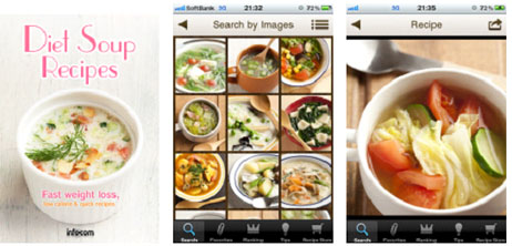 Iphone アプリ スープダイエット および 糖質オフダイエット の英語版をリリース お腹いっぱい食べて痩せる レシピを世界125 の国と地域へ配信 インフォコム株式会社のプレスリリース