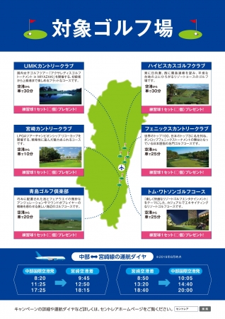 中部国際空港 Ana宮崎線ゴルフキャンペーン 開始