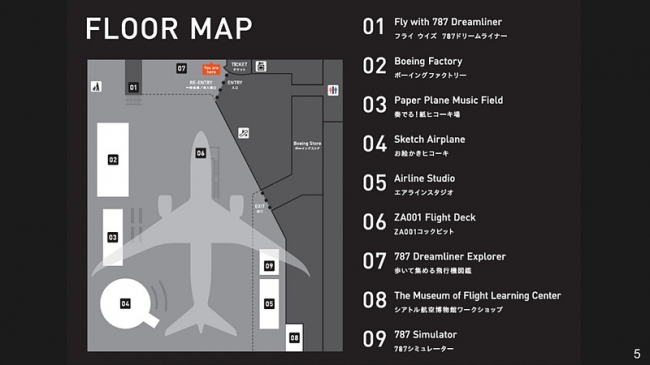 FLIGHT PARKでは9つの体験型コンテンツが楽しめる