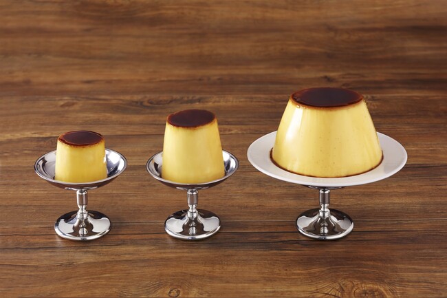 左からレトロプリン・レトロプリン(大)・レトロプリン(特大)