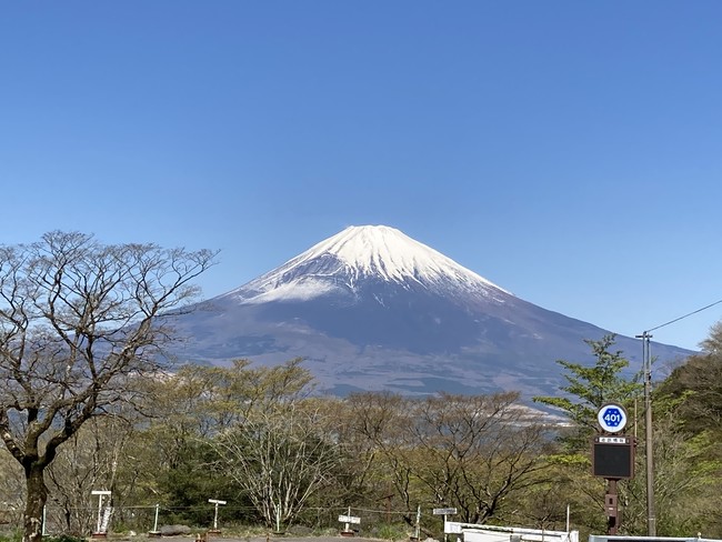 長尾峠から富士山を望む