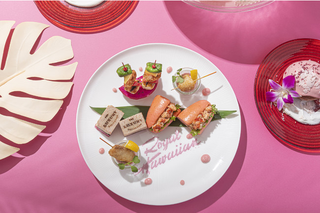 Pink Palace Afternoon Tea 2022 Inspired by The Royal Hawaiian SAVORY PLATE イメージ