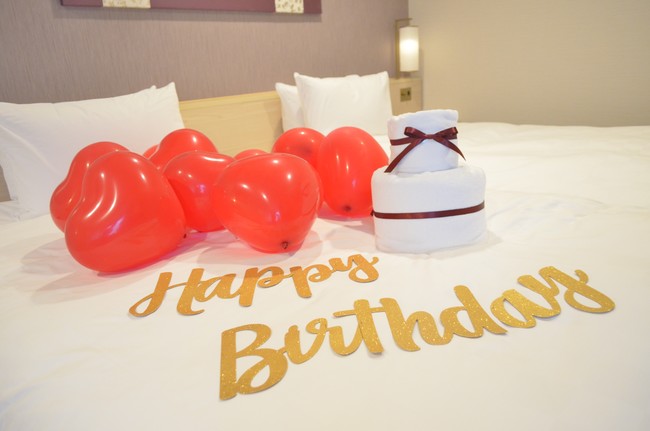 バルーンやタオルケーキでデコレーションしたお部屋 イメージ バルーンやタオルケーキでデコレーションしたお部屋 イメージ