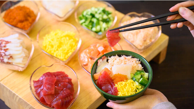 自分のお好みでつくる海の幸丼「なまら勝手めし」 自分のお好みでつくる海の幸丼「なまら勝手めし」