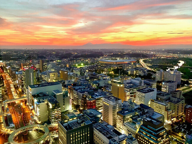 マジックアワーの富士山