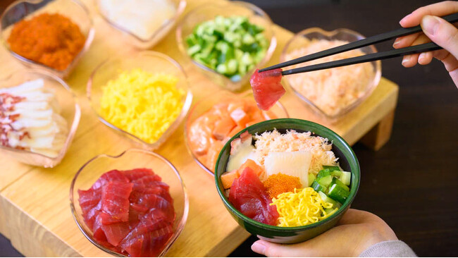 自分のお好みでつくる海の幸丼 「なまら勝手めし」 自分のお好みでつくる海の幸丼 「なまら勝手めし」