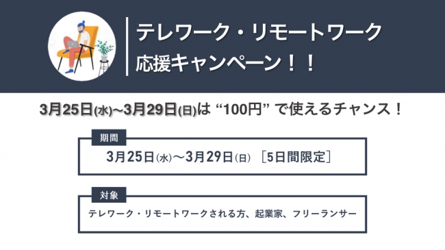 Wifi・電源・フリードリンク全て100円！営業時間内フルで使えて途中退室自由